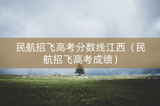 民航招飞高考分数线江西（民航招飞高考成绩）