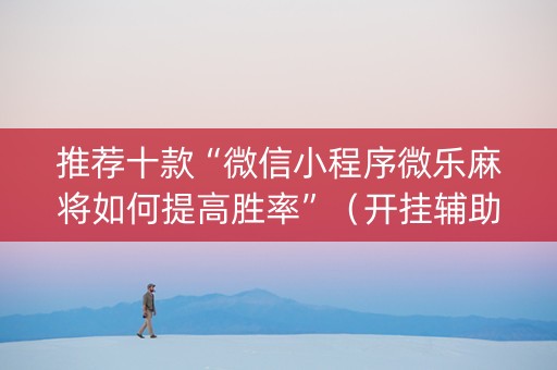 推荐十款“微信小程序微乐麻将如何提高胜率”（开挂辅助器插件)