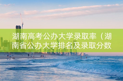 湖南高考公办大学录取率（湖南省公办大学排名及录取分数线）