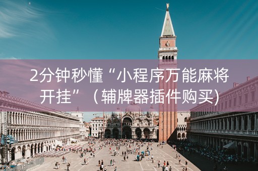 2分钟秒懂“小程序万能麻将开挂”（辅牌器插件购买)
