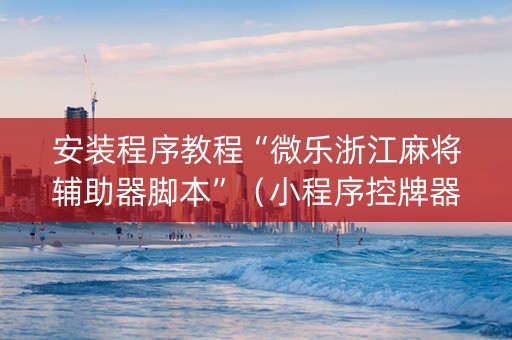 安装程序教程“微乐浙江麻将辅助器脚本”（小程序控牌器)