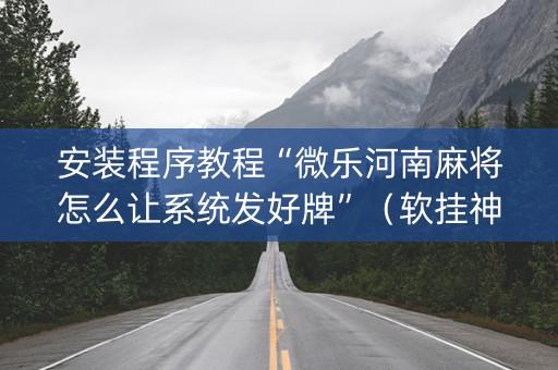 安装程序教程“微乐河南麻将怎么让系统发好牌”（软挂神器)