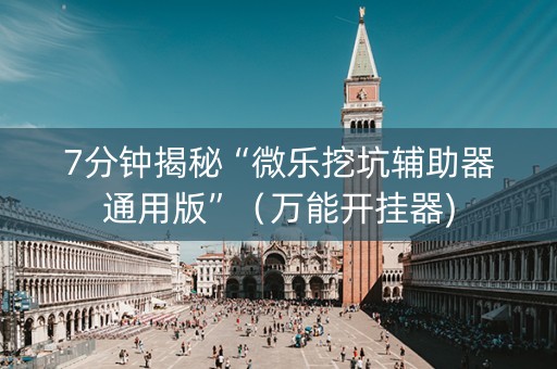 7分钟揭秘“微乐挖坑辅助器通用版”（万能开挂器)