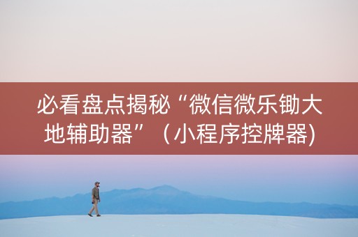必看盘点揭秘“微信微乐锄大地辅助器”（小程序控牌器)