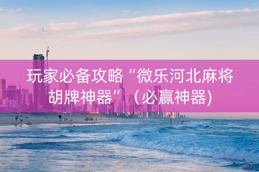 玩家必备攻略“微乐河北麻将胡牌神器”（必赢神器)