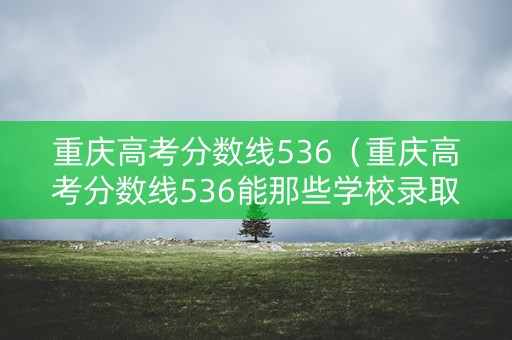 重庆高考分数线536（重庆高考分数线536能那些学校录取）