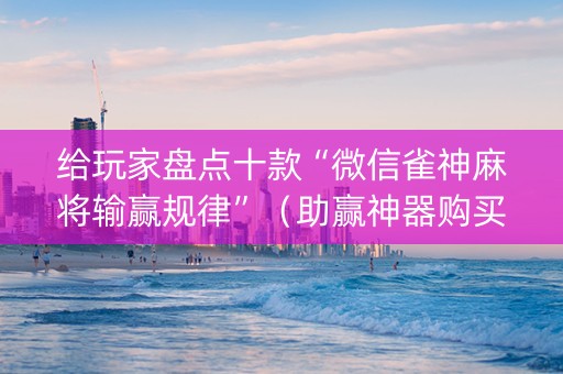 给玩家盘点十款“微信雀神麻将输赢规律”（助赢神器购买)