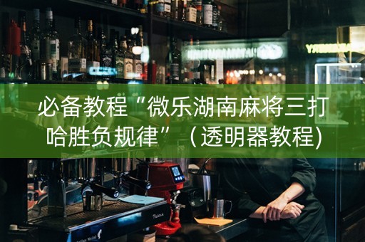 必备教程“微乐湖南麻将三打哈胜负规律”（透明器教程)