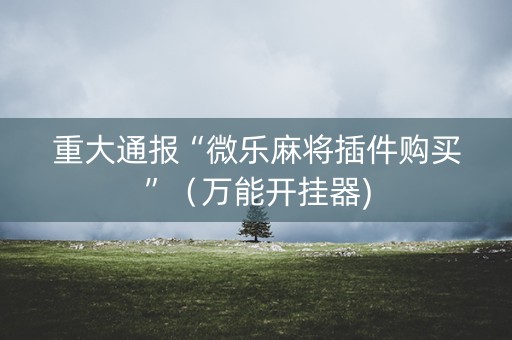 重大通报“微乐麻将插件购买”（万能开挂器)