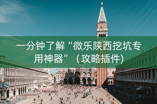 一分钟了解“微乐陕西挖坑专用神器”（攻略插件)