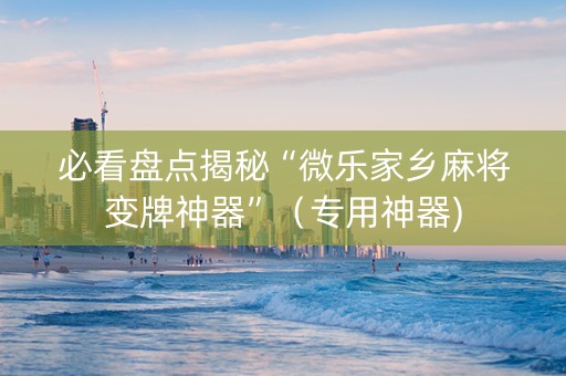 必看盘点揭秘“微乐家乡麻将变牌神器”（专用神器)