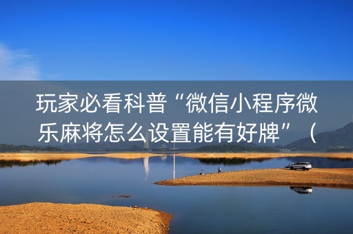 玩家必看科普“微信小程序微乐麻将怎么设置能有好牌”（怎么提高胜率)