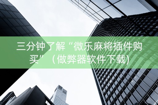 三分钟了解“微乐麻将插件购买”（做弊器软件下载)