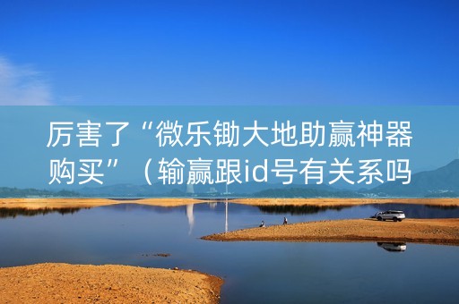厉害了“微乐锄大地助赢神器购买”（输赢跟id号有关系吗)