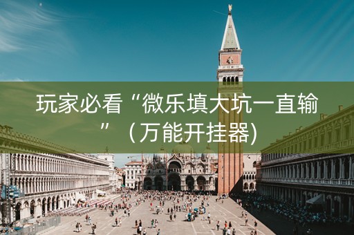 玩家必看“微乐填大坑一直输”（万能开挂器)