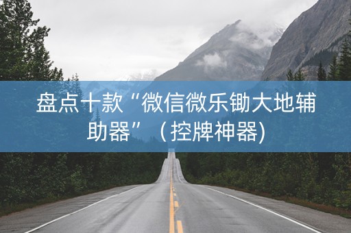 盘点十款“微信微乐锄大地辅助器”（控牌神器)