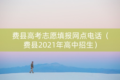 费县高考志愿填报网点电话（费县2021年高中招生）