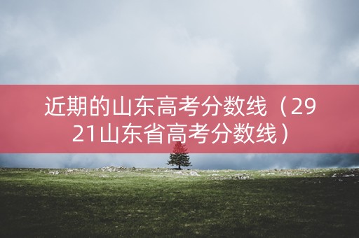 近期的山东高考分数线（2921山东省高考分数线）