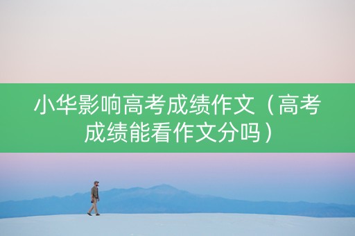 小华影响高考成绩作文（高考成绩能看作文分吗）