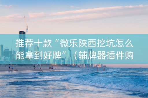 推荐十款“微乐陕西挖坑怎么能拿到好牌”（辅牌器插件购买)
