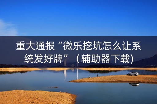 重大通报“微乐挖坑怎么让系统发好牌”（辅助器下载)