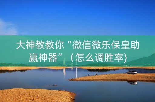 大神教教你“微信微乐保皇助赢神器”（怎么调胜率)