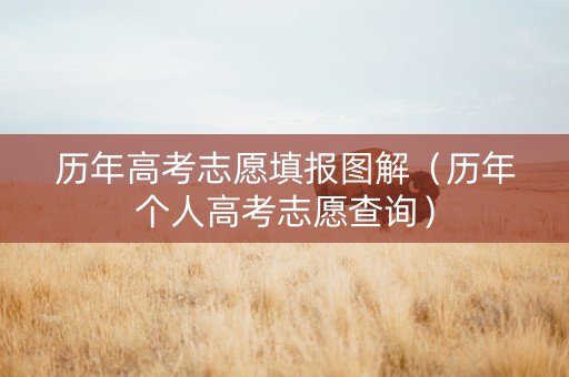 历年高考志愿填报图解（历年个人高考志愿查询）