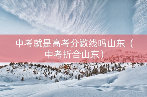 中考就是高考分数线吗山东（中考折合山东）