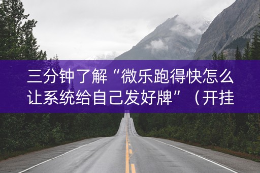 三分钟了解“微乐跑得快怎么让系统给自己发好牌”（开挂辅助器脚本)