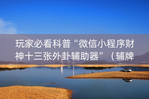 玩家必看科普“微信小程序财神十三张外卦辅助器”（辅牌器插件购买)