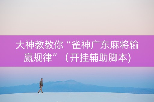 大神教教你“雀神广东麻将输赢规律”（开挂辅助脚本)