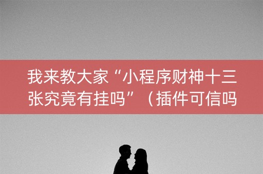 我来教大家“小程序财神十三张究竟有挂吗”（插件可信吗)