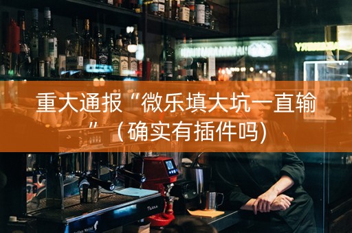重大通报“微乐填大坑一直输”（确实有插件吗)