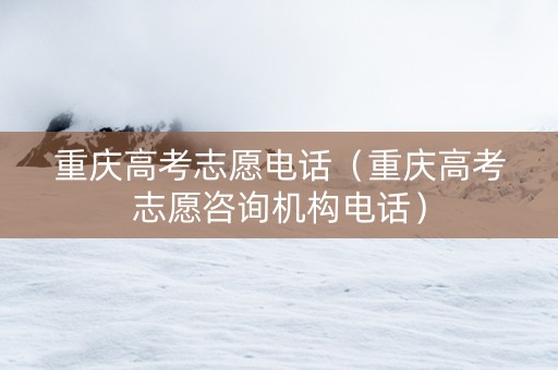 重庆高考志愿电话（重庆高考志愿咨询机构电话）