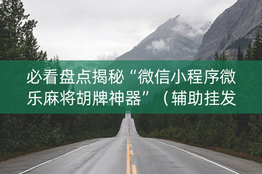 必看盘点揭秘“微信小程序微乐麻将胡牌神器”（辅助挂发牌规律)