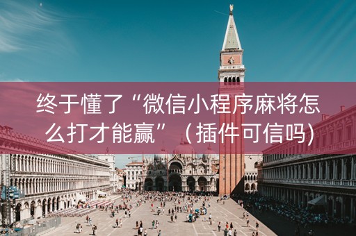 终于懂了“微信小程序麻将怎么打才能赢”（插件可信吗)