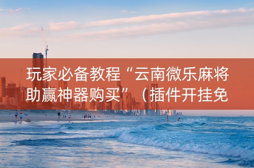 玩家必备教程“云南微乐麻将助赢神器购买”（插件开挂免费AI)