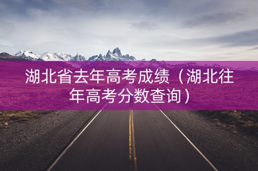湖北省去年高考成绩（湖北往年高考分数查询）