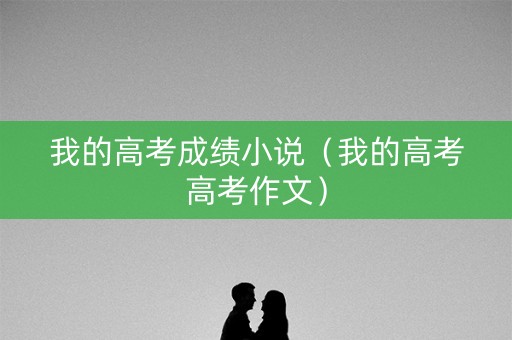 我的高考成绩小说（我的高考高考作文）