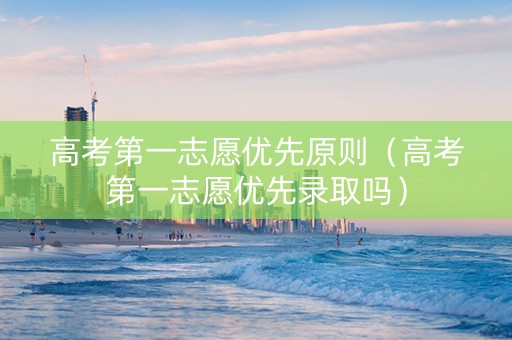高考第一志愿优先原则（高考第一志愿优先录取吗）