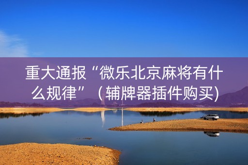 重大通报“微乐北京麻将有什么规律”（辅牌器插件购买)