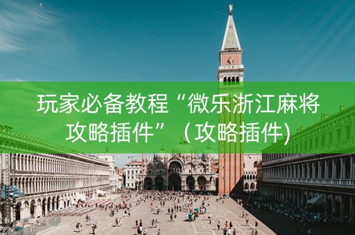 玩家必备教程“微乐浙江麻将攻略插件”（攻略插件)