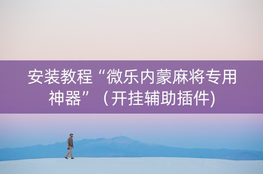 安装教程“微乐内蒙麻将专用神器”（开挂辅助插件)
