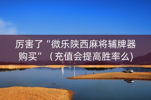 厉害了“微乐陕西麻将辅牌器购买”（充值会提高胜率么)
