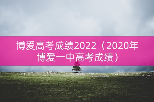 博爱高考成绩2022（2020年博爱一中高考成绩）