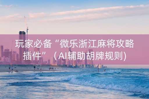 玩家必备“微乐浙江麻将攻略插件”（AI辅助胡牌规则)