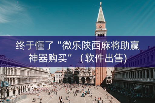 终于懂了“微乐陕西麻将助赢神器购买”（软件出售)