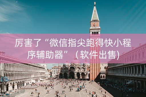 厉害了“微信指尖跑得快小程序辅助器”（软件出售)
