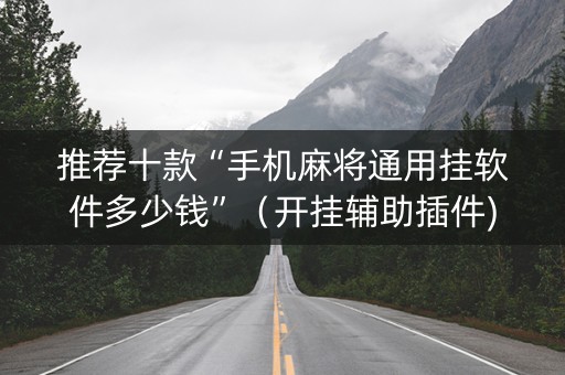 推荐十款“手机麻将通用挂软件多少钱”（开挂辅助插件)