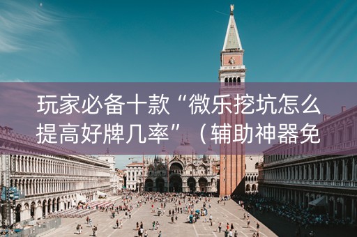 玩家必备十款“微乐挖坑怎么提高好牌几率”（辅助神器免费)